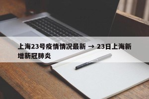 上海23号疫情情况最新 → 23日上海新增新冠肺炎
