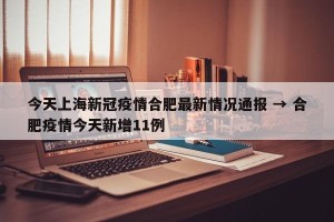 今天上海新冠疫情合肥最新情况通报 → 合肥疫情今天新增11例
